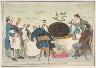 The New Parliament Pudding or John Bull's Treat — Anonymous, British, 19th century · Thomas McLean