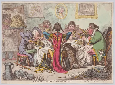 Germans Eating Sour-Krout — Hannah Humphrey · James Gillray