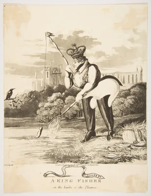 A King Fisher on the Banks of the Thames — Thomas McLean · Monogrammist JVS