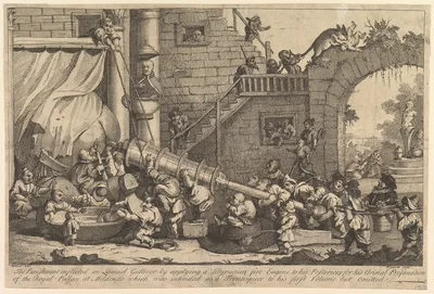 The Punishment Inflicted on Lemuel Gulliver — William Hogarth · Jonathan Swift