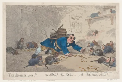 The Apostate Jack Robinson, The Political Rat Catcher–N.B. Rats Taken Alive! — Thomas Rowlandson · William Humphrey · John Robinson