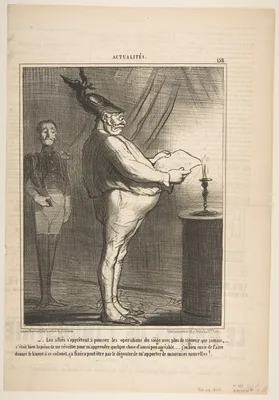 Les allies s'apprètent à pousser les opérations du siège avec plus de vigueur que jamais…, from Actualités, published in Le Charivari, February 26, 1855 — Aaron Martinet · Honoré Daumier · Destouches