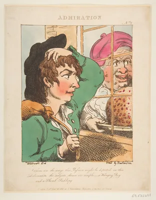 Admiration (Le Brun Travested, or Caricatures of the Passions) — George Murgatroyd Woodward · Rudolph Ackermann, London · Thomas Rowlandson