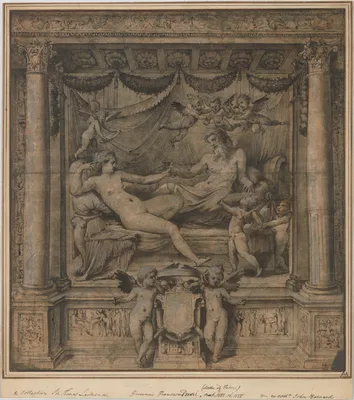 Jupiter and Juno: Study for the "Furti di Giove" Tapestries — Perino del Vaga