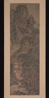 元　王蒙　素庵圖　軸 · Simple Retreat — Wang Meng