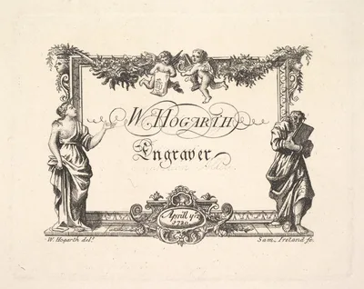 Hogarth's Shop Card — Samuel Ireland · William Hogarth
