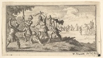 Beheading (John Beaver, Roman Military Punishments, 1725) — John Beaver · William Hogarth