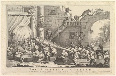 The Political Clyster — William Hogarth · Robert Sayer