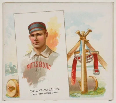 George F. Miller, Catcher, Pittsburgh, from World's Champions, Second Series (N43) for Allen & Ginter Cigarettes — Allen & Ginter · Lindner, Eddy & Claus