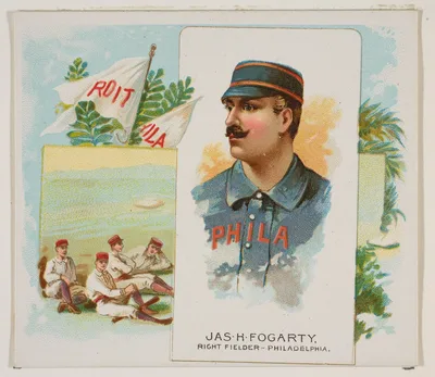 James H. Fogarty, Right Fielder, Philadelphia, from World's Champions, Second Series (N43) for Allen & Ginter Cigarettes — Allen & Ginter · Lindner, Eddy & Claus