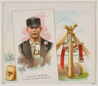James Ryan, Center Fielder, Chicago, from World's Champions, Second Series (N43) for Allen & Ginter Cigarettes — Allen & Ginter · Lindner, Eddy & Claus