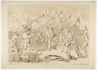 Concerto Coalitionale — Frederick Howard, 5th Earl of Carlisle · Thomas Powys, 1st Baron Lilford · James Sayers · Thomas Cornell · Frederick North, 2nd Earl of Guilford · Edward Smith-Stanley, 12th Earl of Derby · John Montagu, 4th Earl of Sandwich · William Cavendish-Bentinck, 3rd Duke of Portland · William Eden, 1st Baron Auckland · The Right Honorable Edmund Burke · Charles Howard, 11th Duke of Norfolk · Charles James Fox