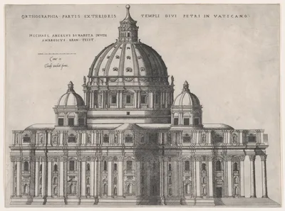 Speculum Romanae Magnificentiae: St. Peter's — Michelangelo Buonarroti · Antonio Lafreri · Claudio Duchetti · Giovanni Ambrogio Brambilla