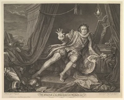 Mr. Garrick in the Character of Richard III — David Garrick · Charles Grignion, I · William Hogarth · William Shakespeare