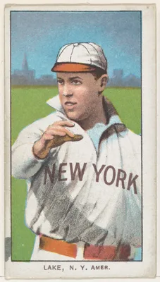 Lake, New York, American League, from the White Border series (T206) for the American Tobacco Company — American Tobacco Company