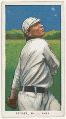 Bender, Philadelphia, American League, from the White Border series (T206) for the American Tobacco Company — American Tobacco Company