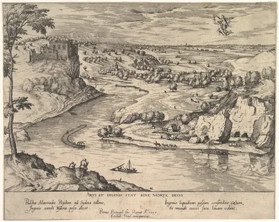 River Landscape with Mercury Abducting Psyche — Simon Novellanus · Pieter Bruegel the Elder · Joris Hoefnagel