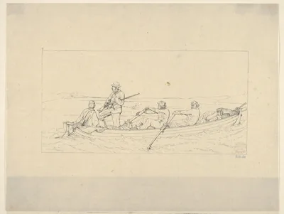 Marylanders Crossing the Potomac to Join the Southern Army (from Confederate War Etchings) — Adalbert J. Volck