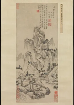 元  陸廣  丹臺春曉圖  軸 · Spring Dawn Over the Elixir Terrace — Lu Guang