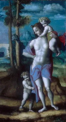 Eve with Cain and Abel — Francesco Bacchiacca