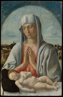 Madonna Adoring the Sleeping Child — Giovanni Bellini