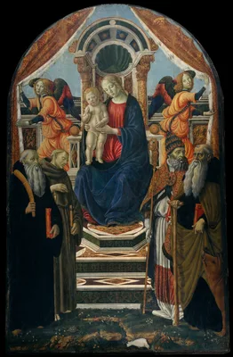 Madonna and Child Enthroned with Saints and Angels — Francesco Botticini