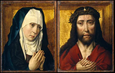 The Mourning Virgin; Christ Crowned with Thorns — Dieric Bouts