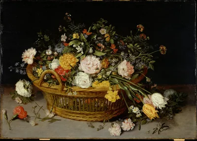 A Basket of Flowers — Jan Brueghel the Younger