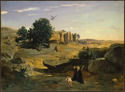 Hagar in the Wilderness — Jean-Baptiste Camille Corot