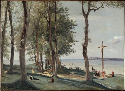 Honfleur: Calvary — Jean-Baptiste Camille Corot