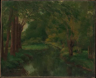A Brook in a Clearing (possibly "Brook, Valley of Fontcouverte; Study") — Gustave Courbet