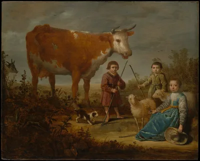 Children and a Cow — Aelbert Cuyp