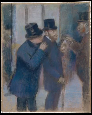 Portraits at the Stock Exchange — Edgar Degas