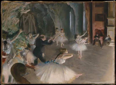 The Rehearsal Onstage — Edgar Degas