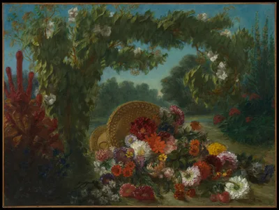 Basket of Flowers — Eugène Delacroix
