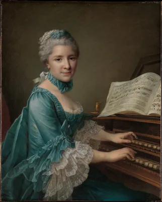 Portrait of a Woman, Said to be Madame Charles Simon Favart (Marie Justine Benoîte Duronceray, 1727–1772) — François-Hubert Drouais