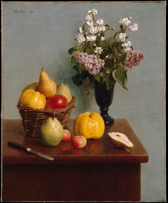Still Life with Flowers and Fruit — Henri Fantin-Latour