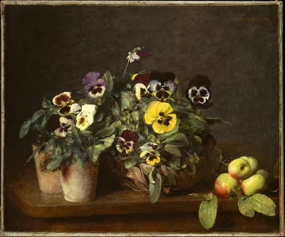 Still Life with Pansies — Henri Fantin-Latour