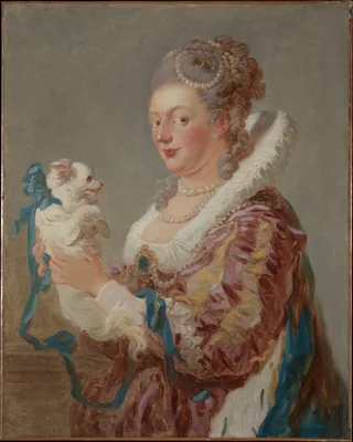 Marie Emilie Coignet de Courson (1716–1806) with a Dog — Jean-Honoré Fragonard