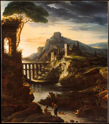 Evening: Landscape with an Aqueduct — Théodore Géricault