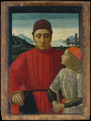 Francesco Sassetti (1421–1490) and His Son Teodoro — Domenico Ghirlandaio
