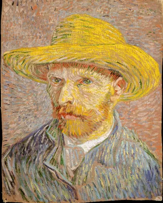 Self-Portrait with a Straw Hat (obverse: The Potato Peeler) — Vincent van Gogh