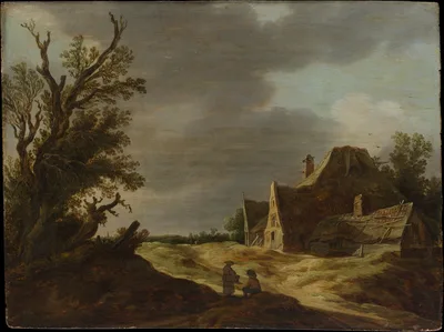 Sandy Road with a Farmhouse — Jan van Goyen