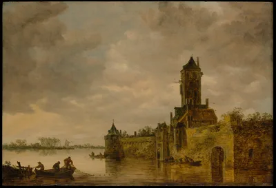 Castle by a River — Jan van Goyen
