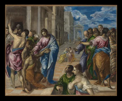 Christ Healing the Blind — El Greco