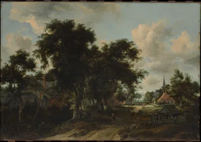 Entrance to a Village — Meindert Hobbema