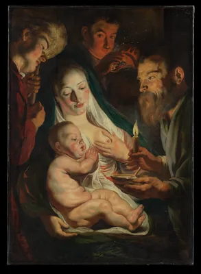 The Holy Family with Shepherds — Jacob Jordaens