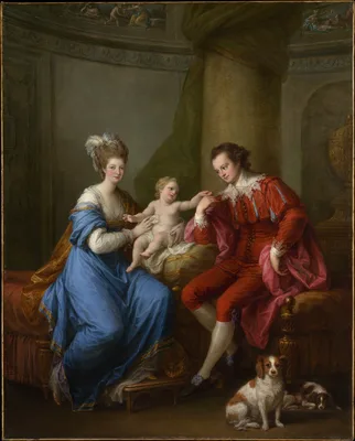 Edward Smith Stanley (1752–1834), Twelfth Earl of Derby, Elizabeth, Countess of Derby (Lady Elizabeth Hamilton, 1753–1797), and Their Son (Edward Smith Stanley, 1775–1851) — Angelica Kauffmann