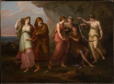 Telemachus and the Nymphs of Calypso — Angelica Kauffmann