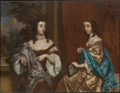 Mary Capel (1630–1715), Later Duchess of Beaufort, and Her Sister Elizabeth (1633–1678), Countess of Carnarvon — Peter Lely